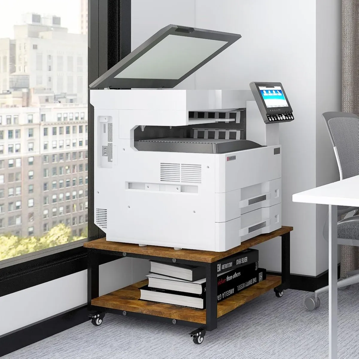 2 Tier Laser Printer Stand with Paper Storage - Image 1