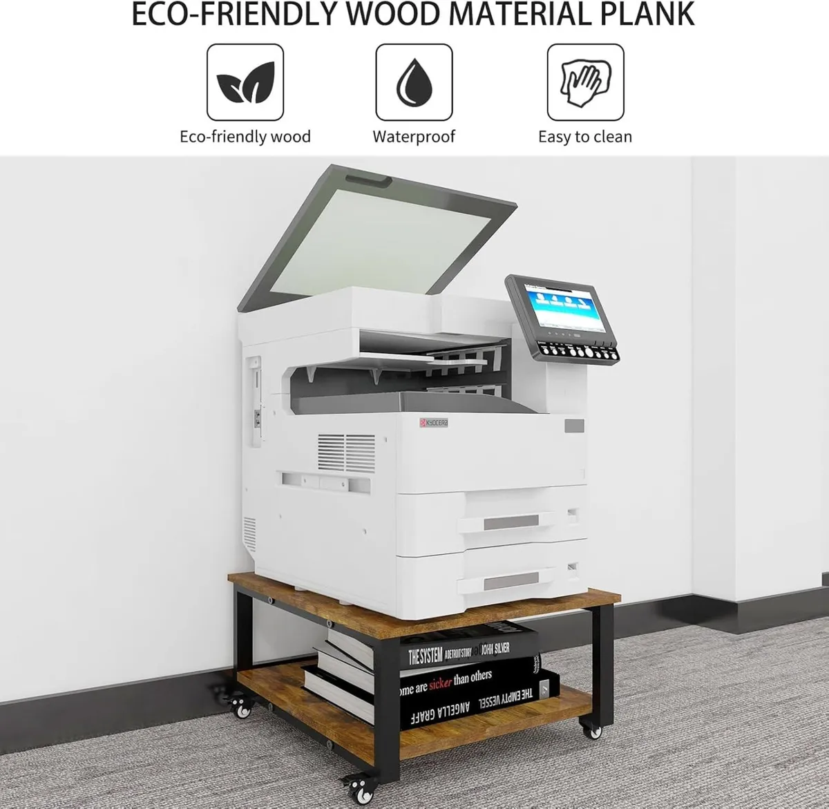 2 Tier Laser Printer Stand with Paper Storage - Image 4