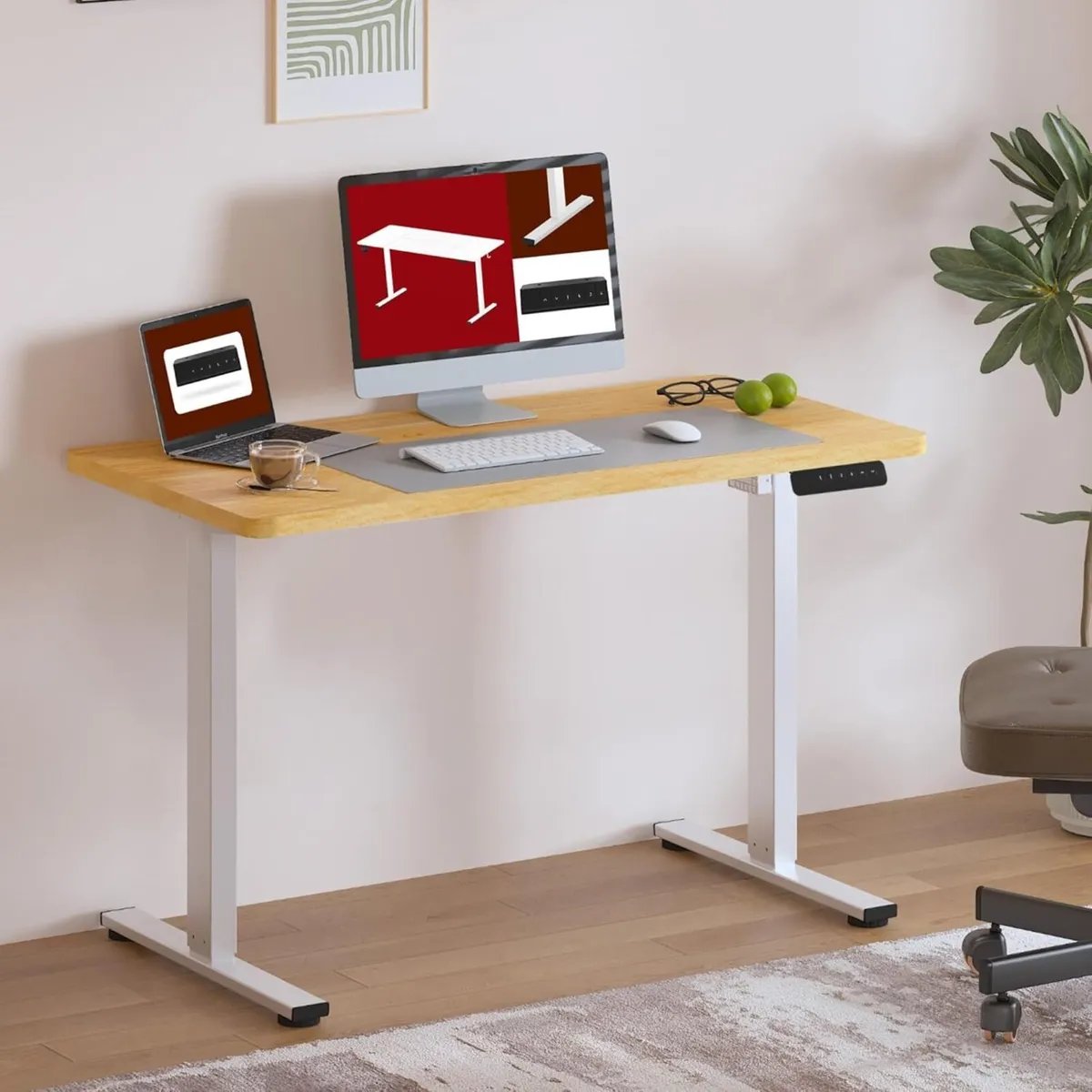 100 x 60 Electric Standing ONE PIECE Desktop - Image 2