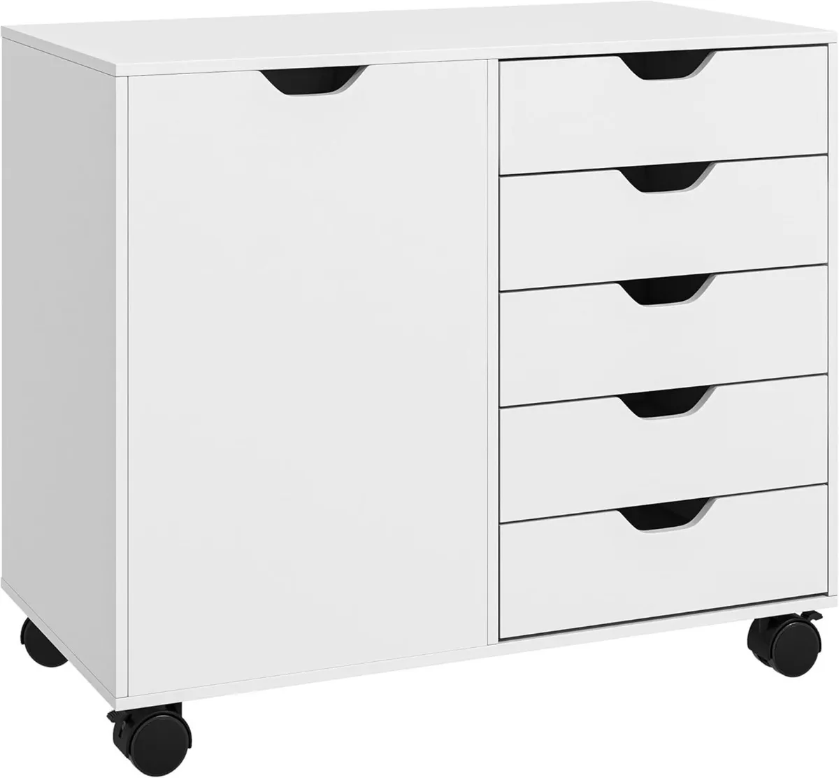 Lateral Office Storage Cabinet on Wheels 5-Drawers - Image 1