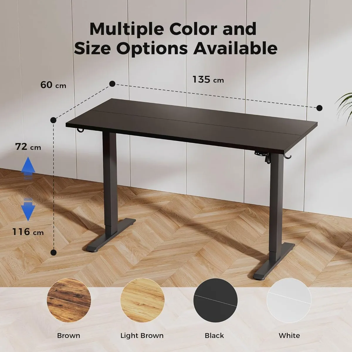 Electric Standing Desk 135 x 60 cm Height - Image 2