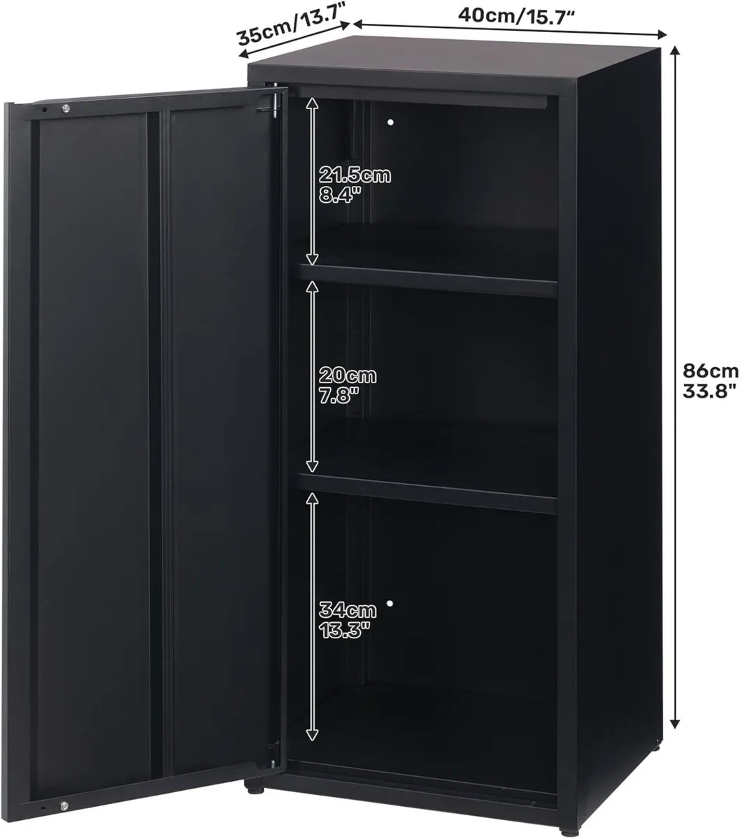 Metal Storage Cabinet One Door Hallway Side - Image 3