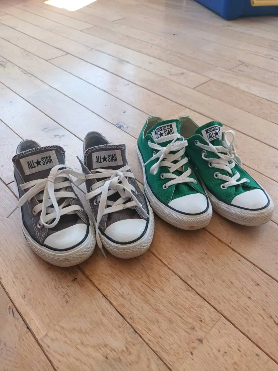2 pairs , size 4 ladies converse