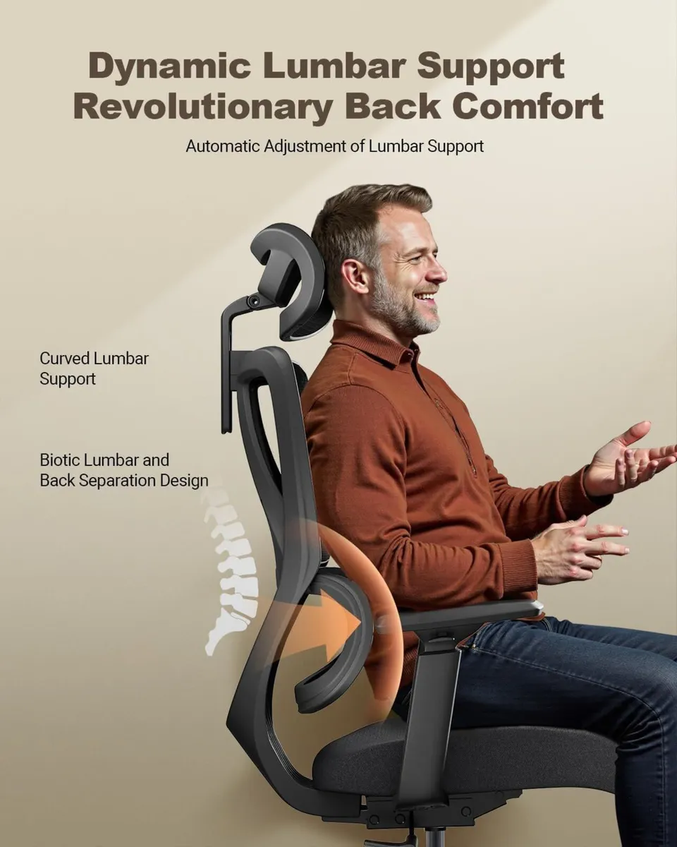 Ergonomic Office Chair Desk with 20 Pocket - Image 4