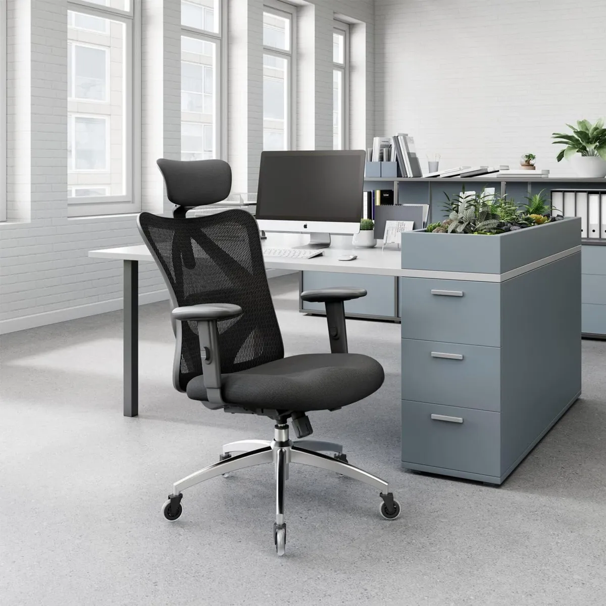 M18 Office Chair Ergonomic Desk Breathable Mesh - Image 2