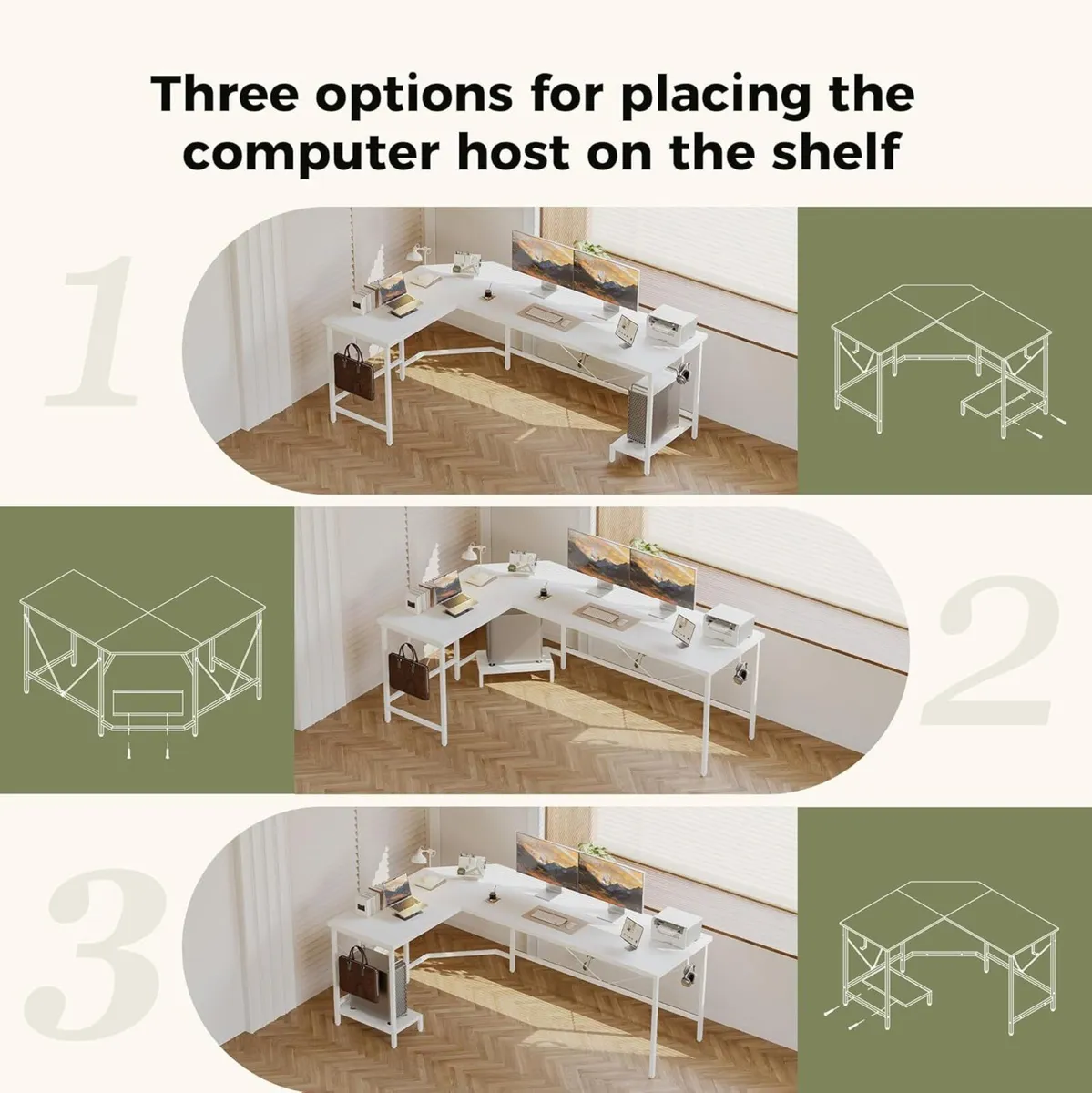 L Shaped Desk 120 cm Corner Gaming for Home - Image 3