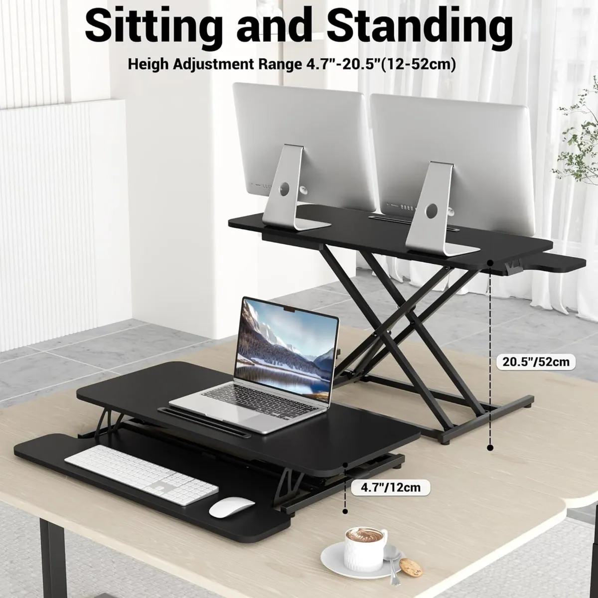Standing Desk Converter 36/91cm Wide Height - Image 4