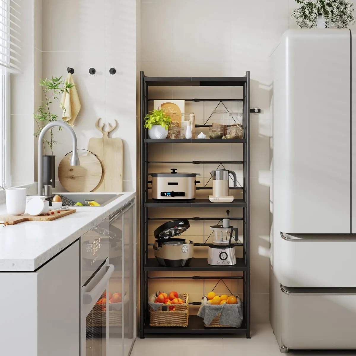 Expandable Microwave Shelf 5 Tier Kitchen Storage - Image 1