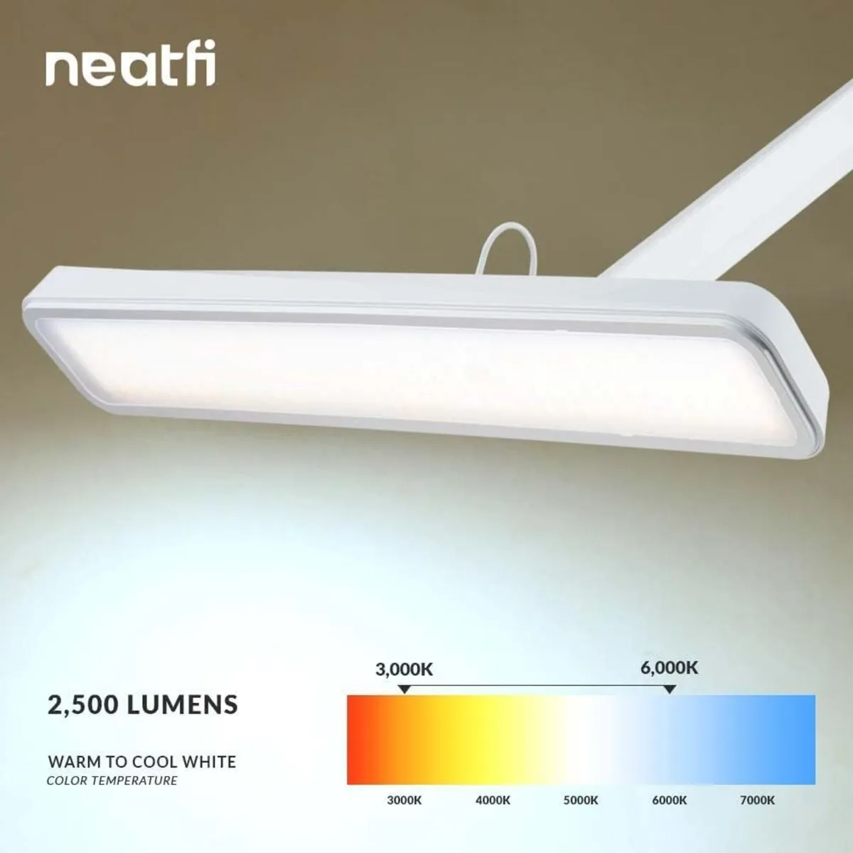 XL 2 500 Lumens 30W LED Task Lamp – 56 cm Wide - Image 2