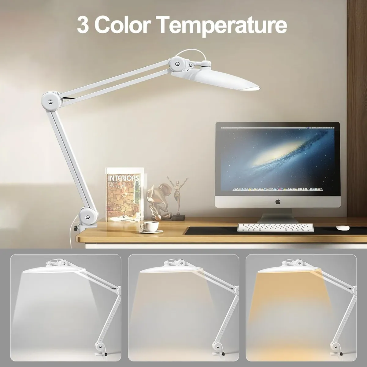 20 LED Desk Lamp with Clamp 24W CCT Adjustable - Image 2