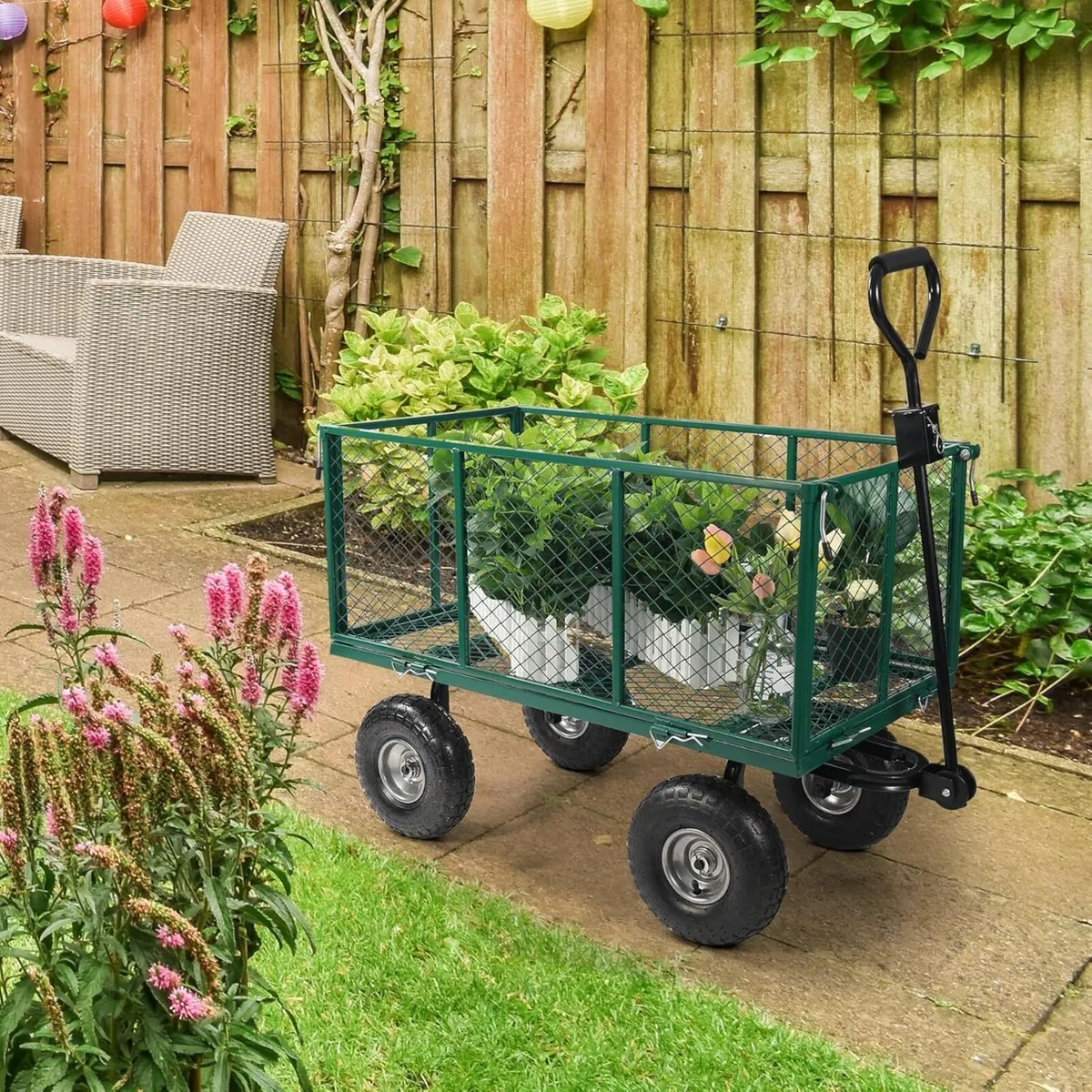 Oversized Garden Carts Wagon 650 Lbs Capacity - Image 2