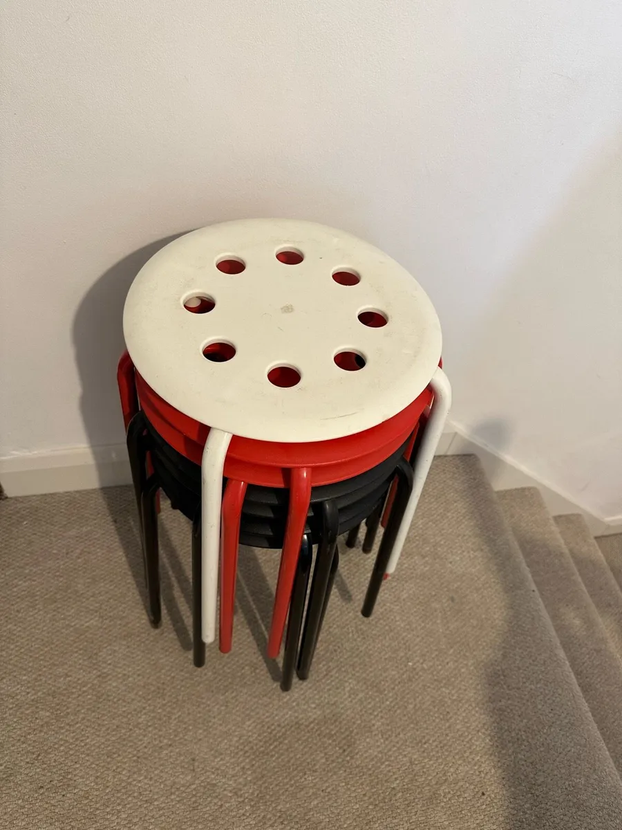 Set of 6 IKEA small stools - Image 1