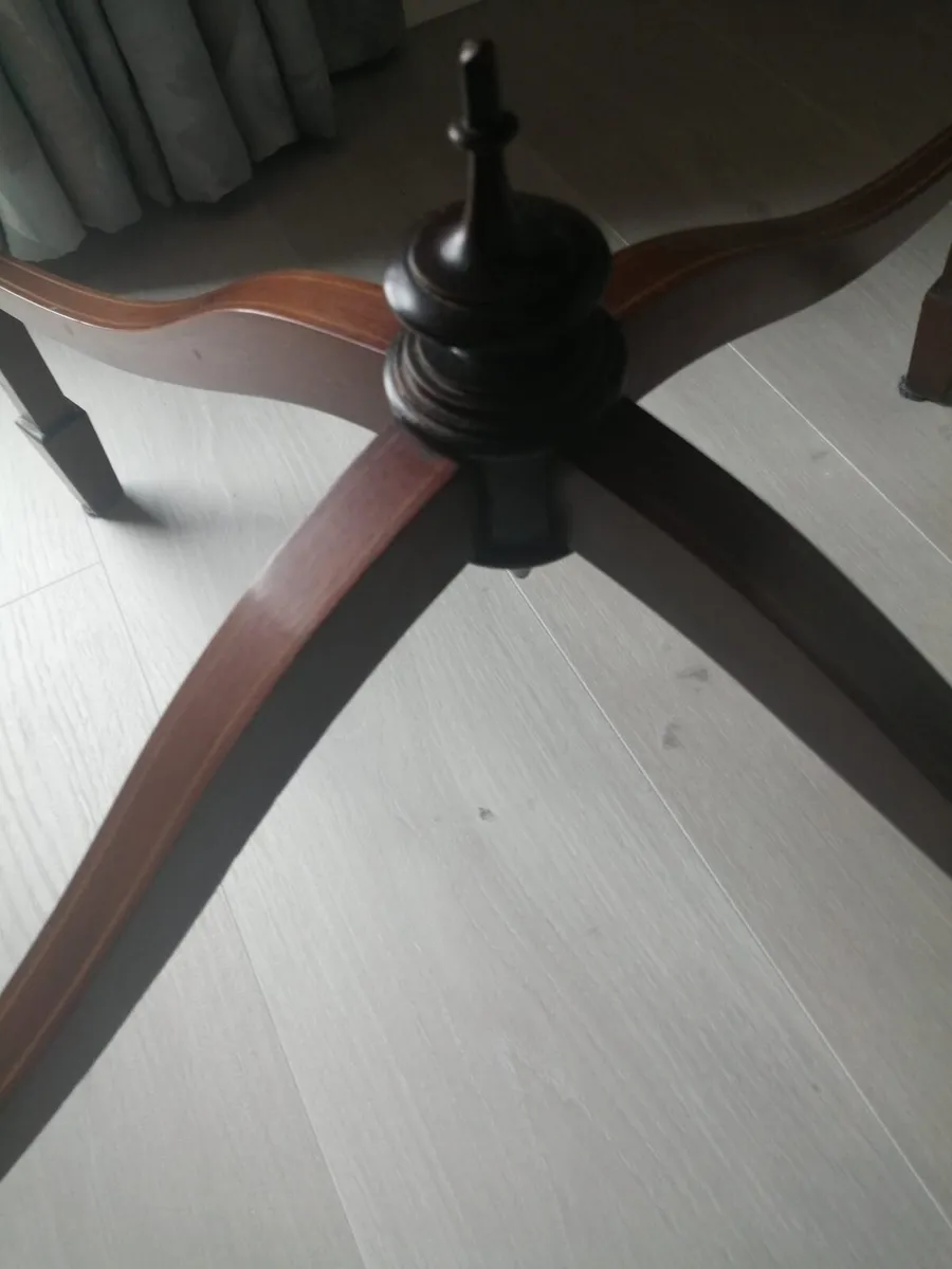 Antique inlaid mahogany table - Image 4