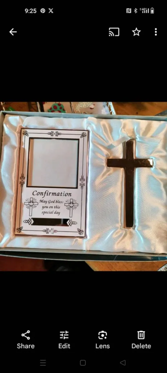Confirmation set with frame and cross, new in box. - Image 2