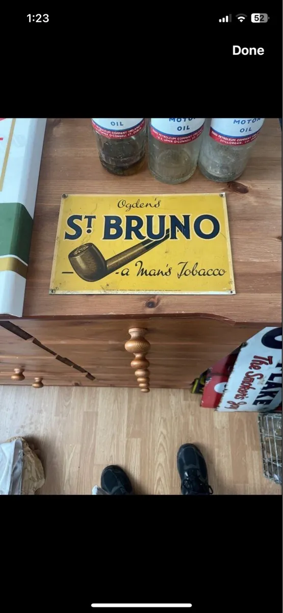 Vintage metal st bruno sign