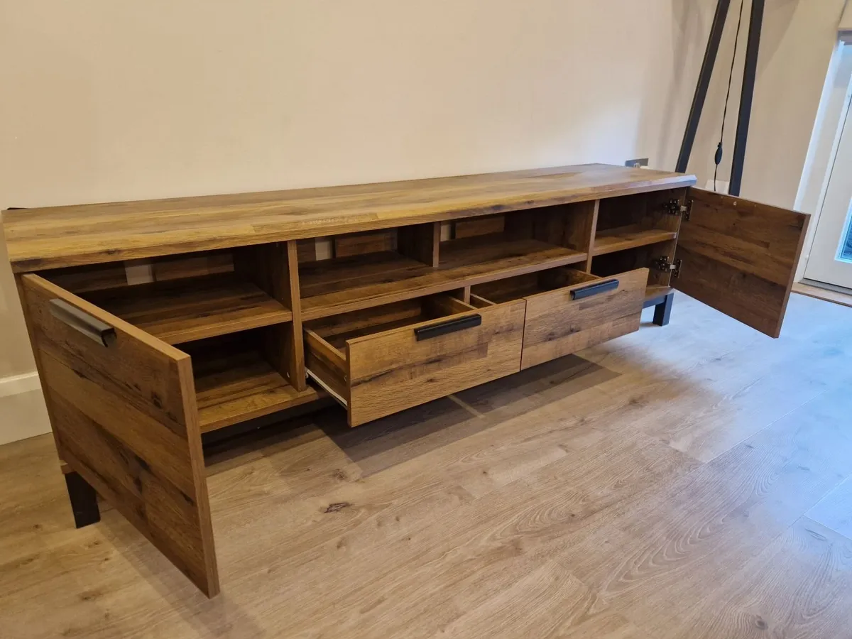 TV Unit - Next Dark Bronx Oak - Perfect Condition - Image 3