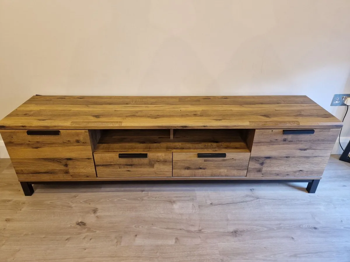 TV Unit - Next Dark Bronx Oak - Perfect Condition - Image 1