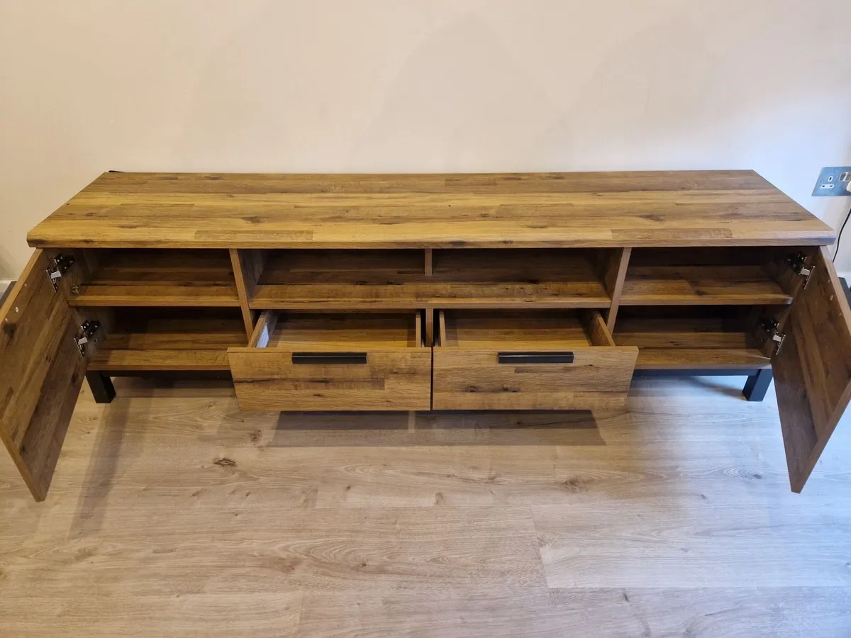 TV Unit - Next Dark Bronx Oak - Perfect Condition - Image 4