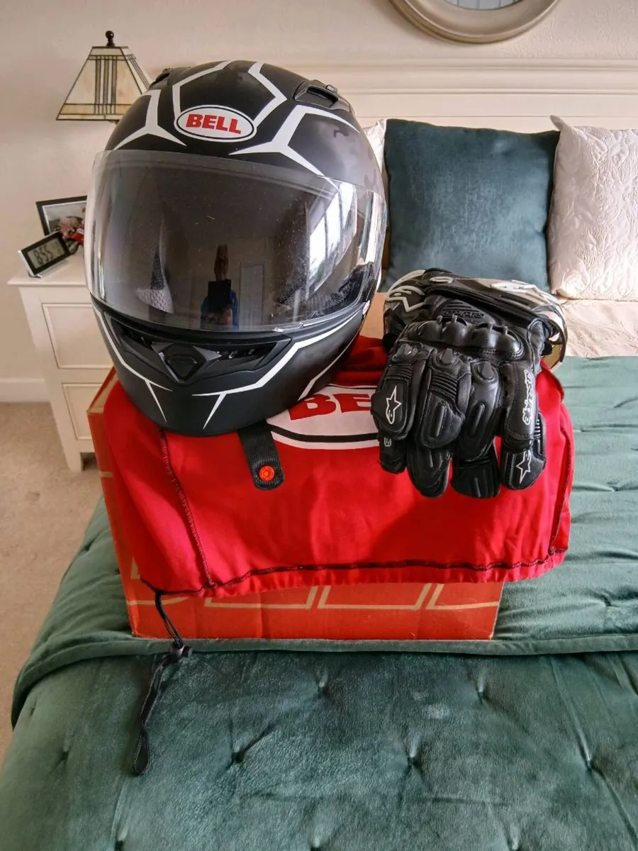 Motorbike  Helmet and Gloves - Image 1