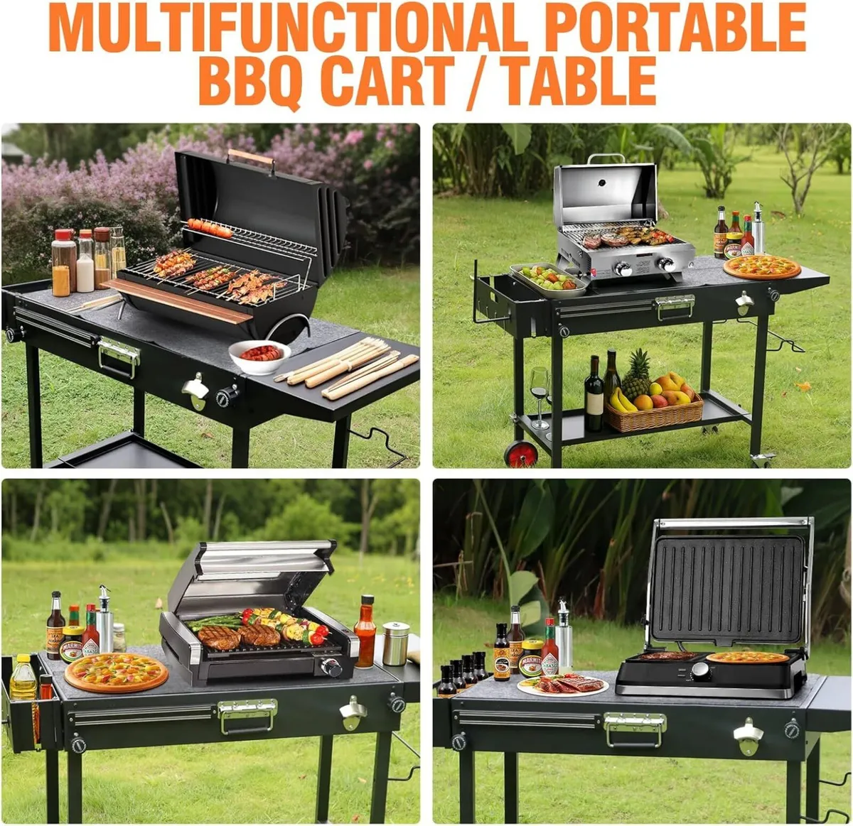 Folding BBQ Table for Outdoor Kitchen – Heavy-Duty - Image 3