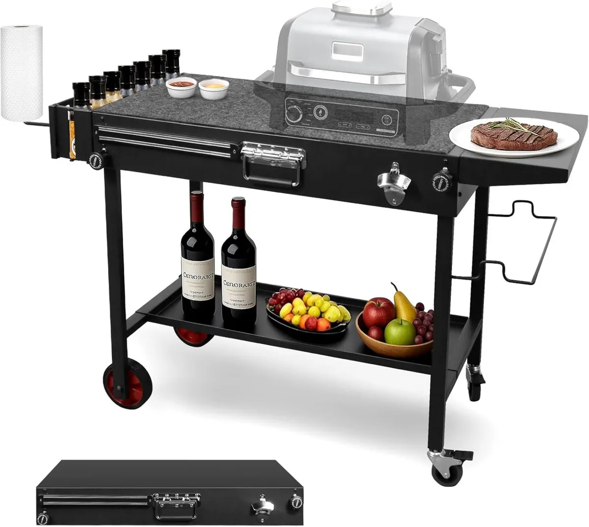 Folding BBQ Table for Outdoor Kitchen – Heavy-Duty - Image 1