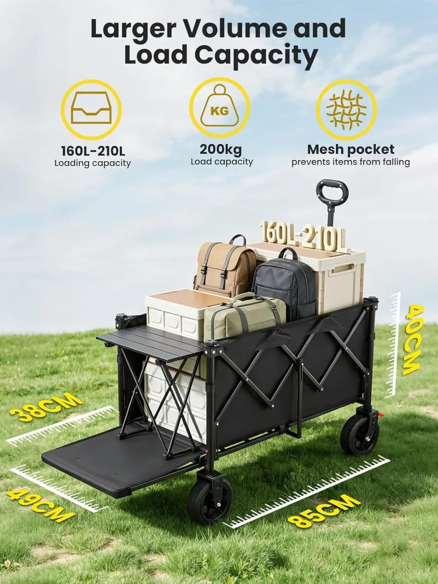 Festival Trolley on Wheels 160L-210L Folding - Image 3