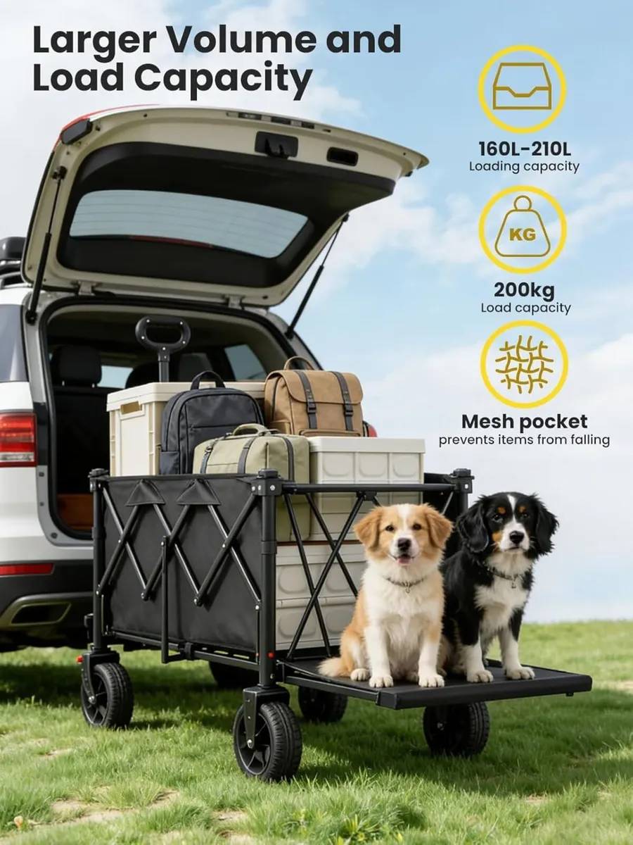 Festival Trolley on Wheels 160L-210L Folding - Image 4