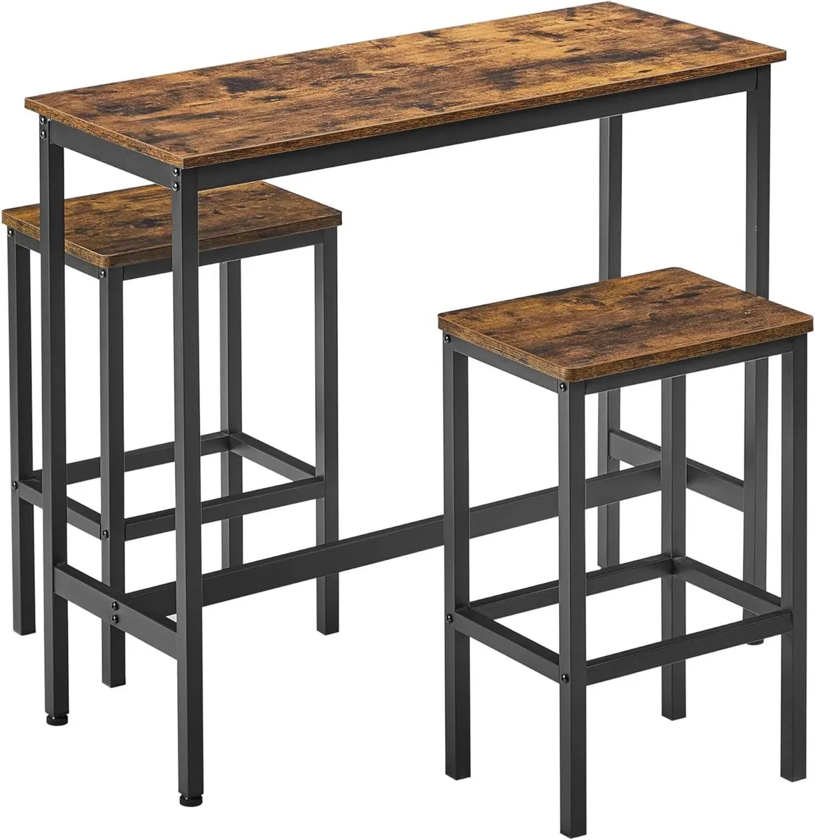Dining Table Set Bar and Stools Breakfast with 2 - Image 1