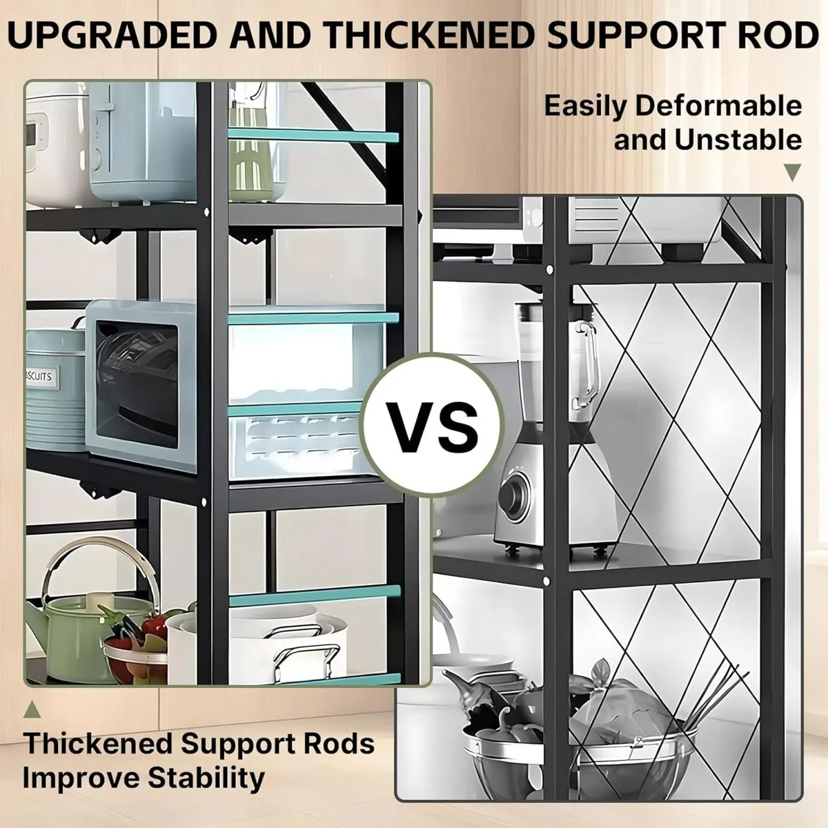 5-Tier Heavy Duty Storage Shelves with Wheels - Image 3