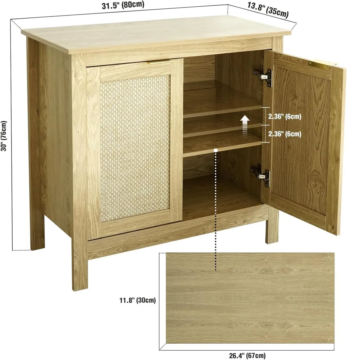 Sideboard Storage Cabinet Modern Kitchen Cupboard - Image 3
