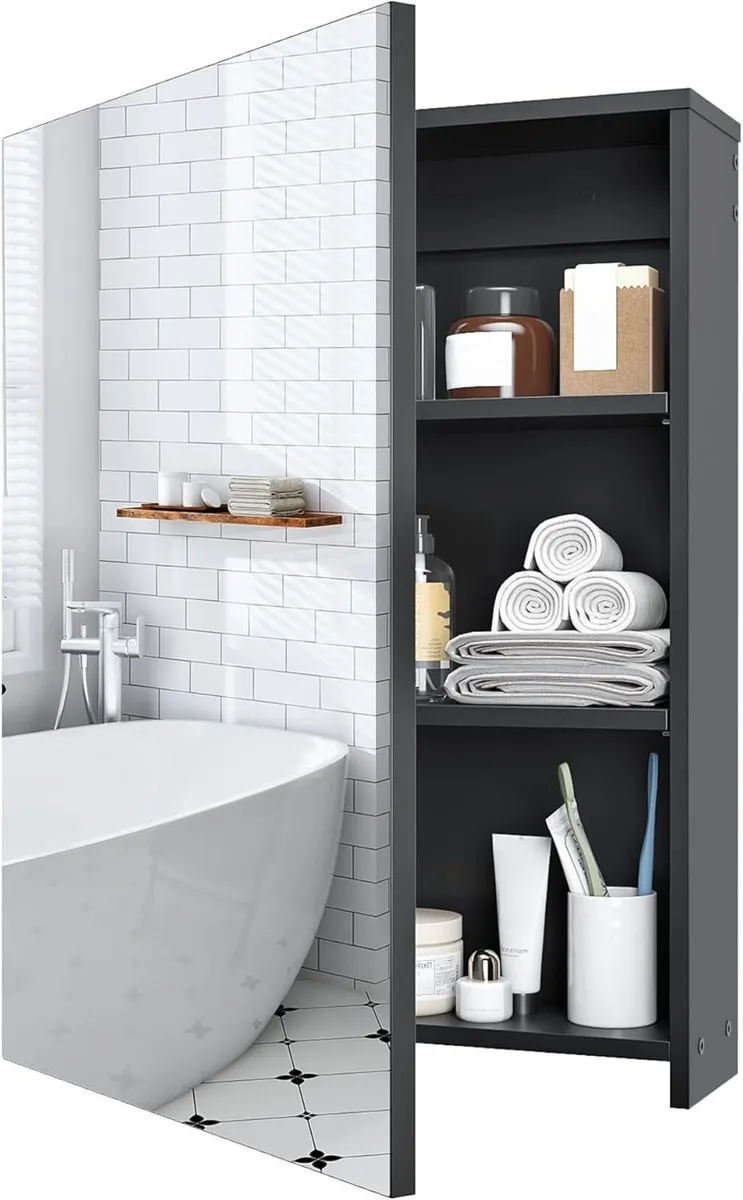 Bathroom Medicine Mirror Cabinet Wall-Mounted - Image 1