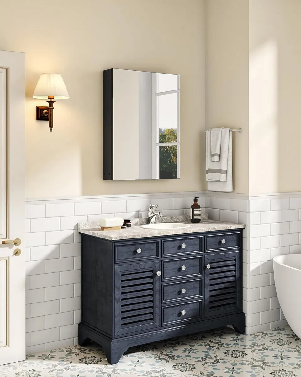 Bathroom Medicine Mirror Cabinet Wall-Mounted - Image 2