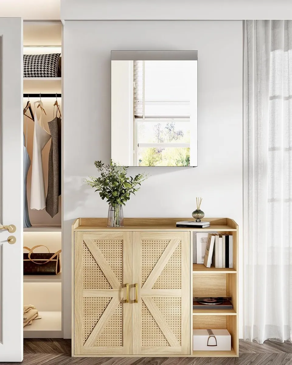 Bathroom Medicine Mirror Cabinet Wall-Mounted - Image 4