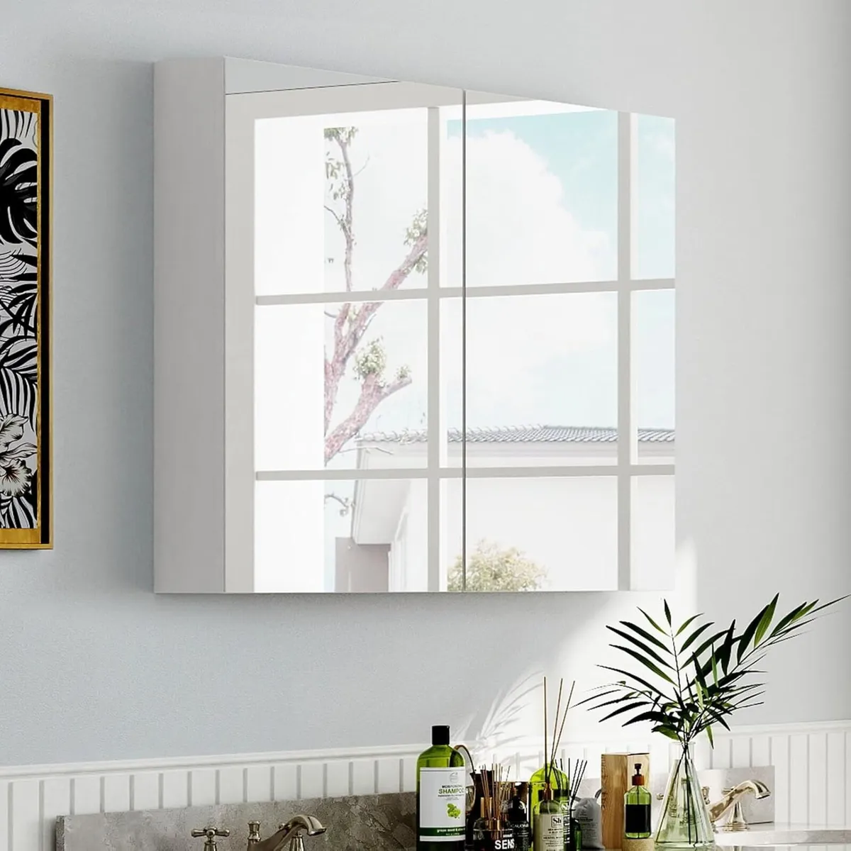 Bathroom Mirror Cabinets 90x80x13cm Extra Large - Image 2