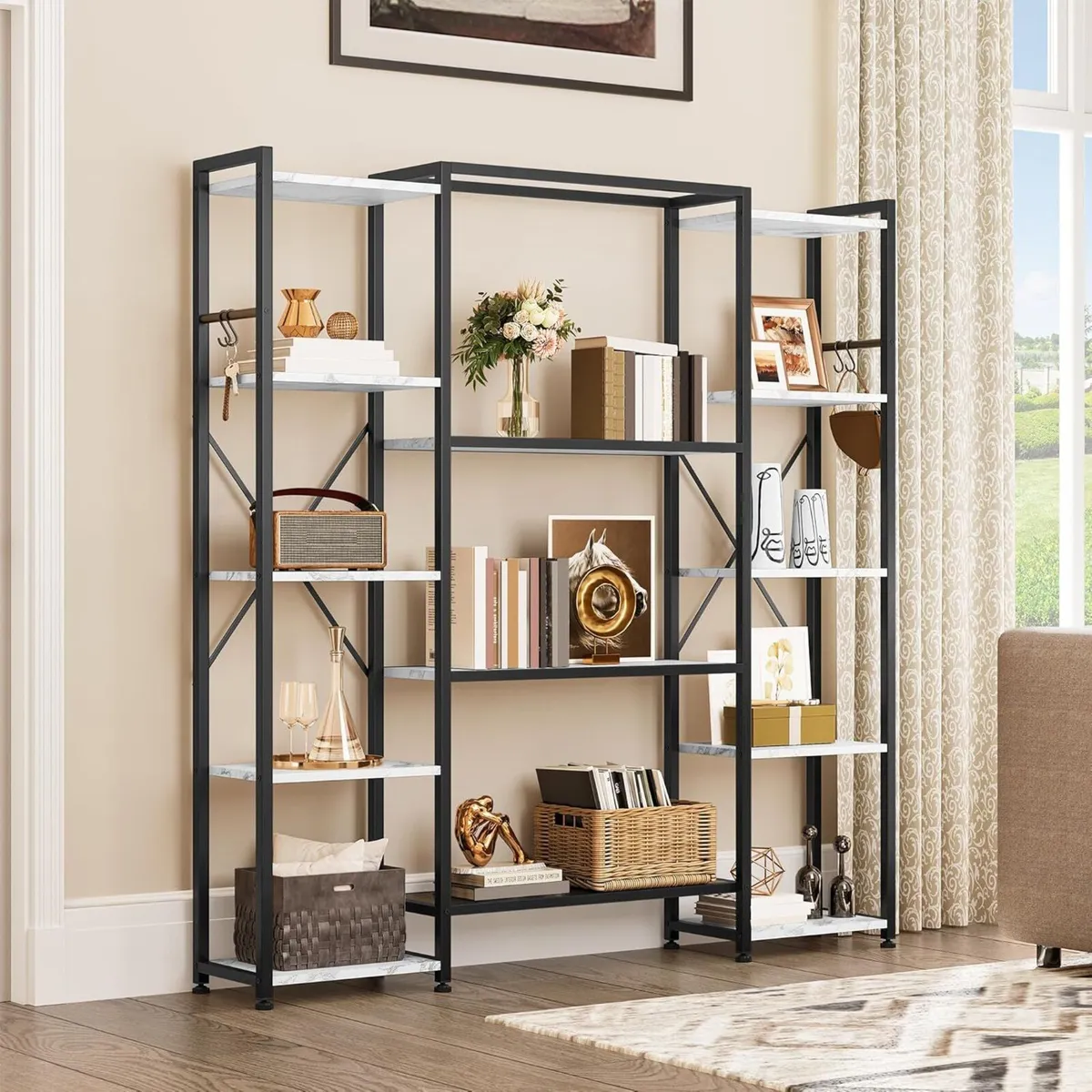 Industrial Bookcase 73 cm Wide Standing Open - Image 1