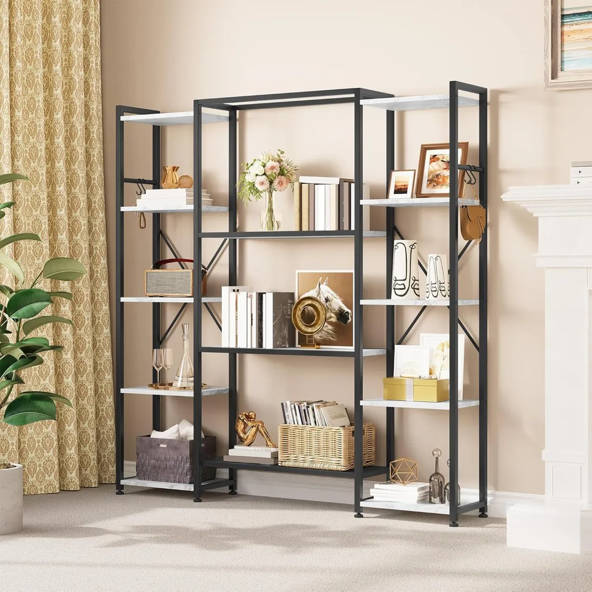 Industrial Bookcase 73 cm Wide Standing Open - Image 3