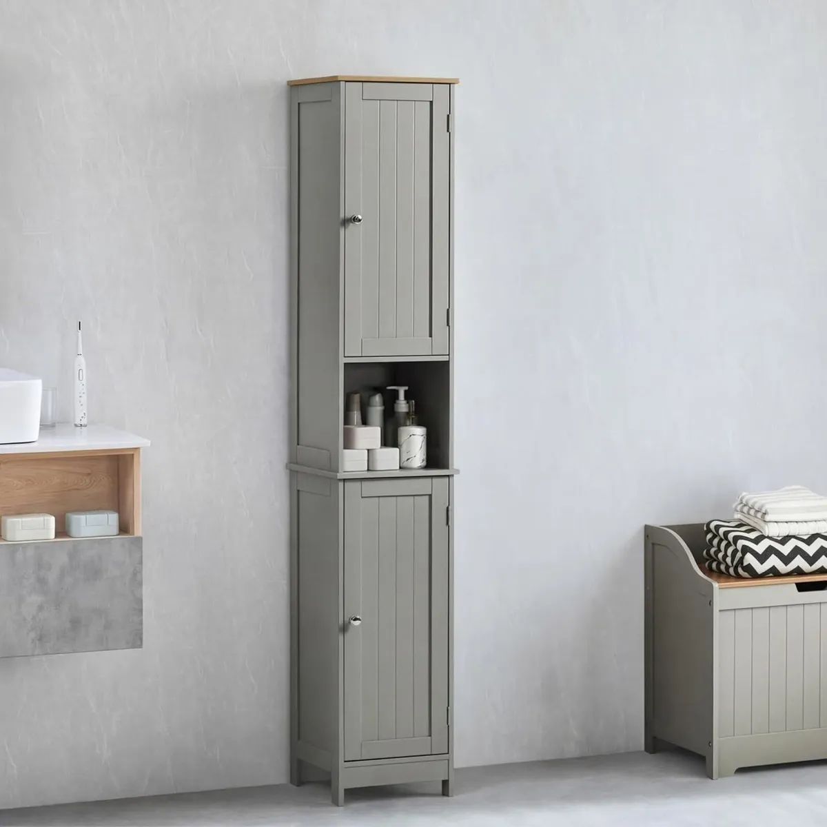 Priano Bathroom Cabinet Storage Cupboard Floor - Image 1