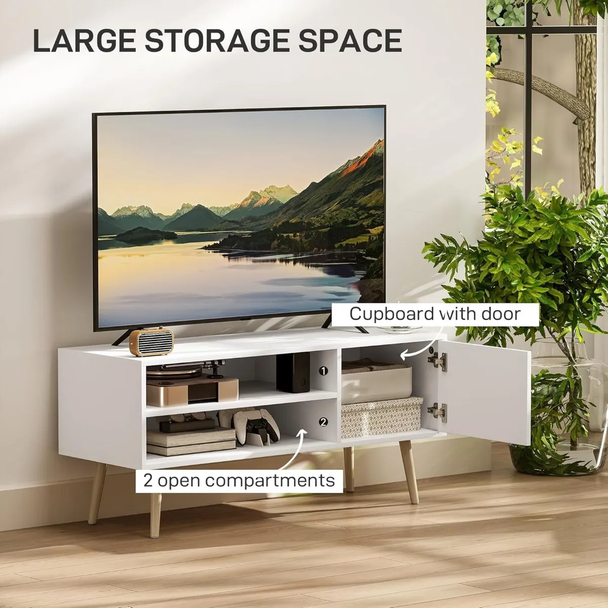 TV Stand Cabinet up to 55 Unit with 2 Storage - Image 4