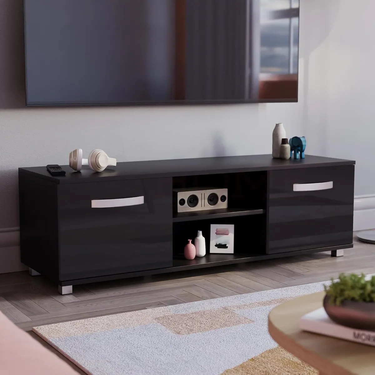 Cosmo TV Unit 2 Door Modern Gloss Matte MDF - Image 3