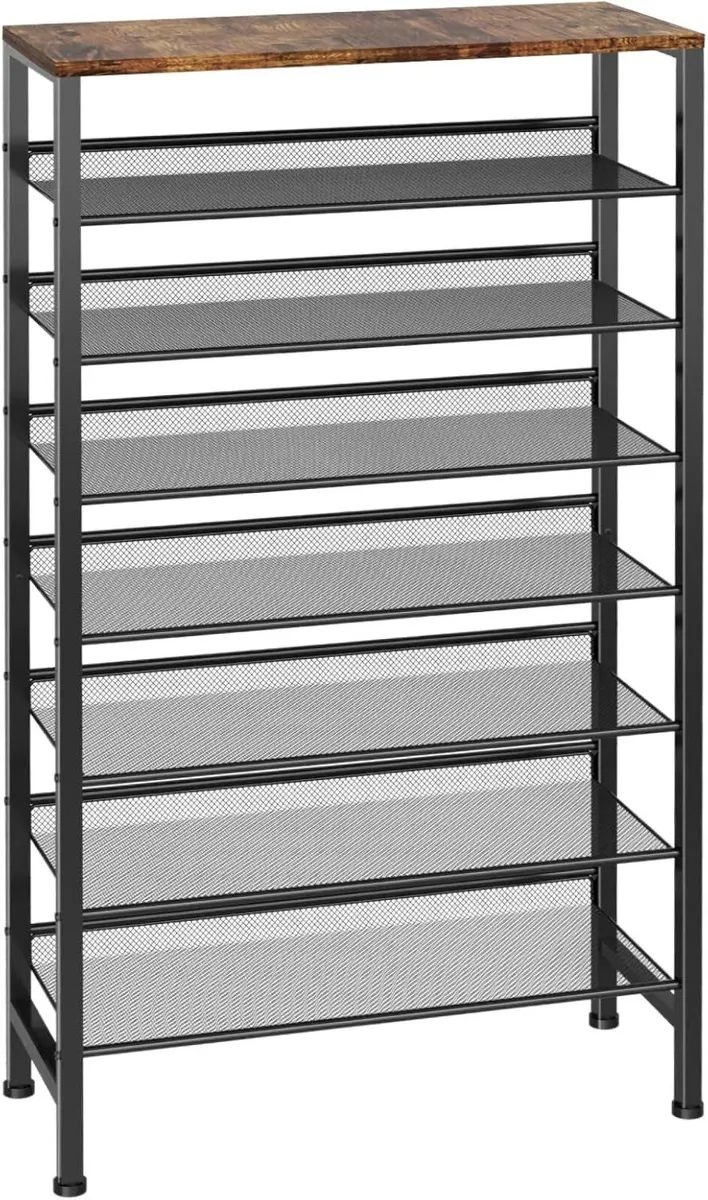 Large Shoe Rack 8 Tier Organizer Heavy Duty Metal - Image 1