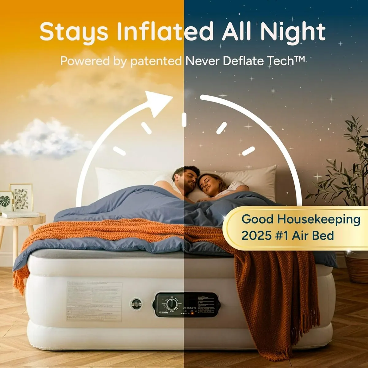 NEVER DEFLATE™ Luxury Double Air Bed Good - Image 2