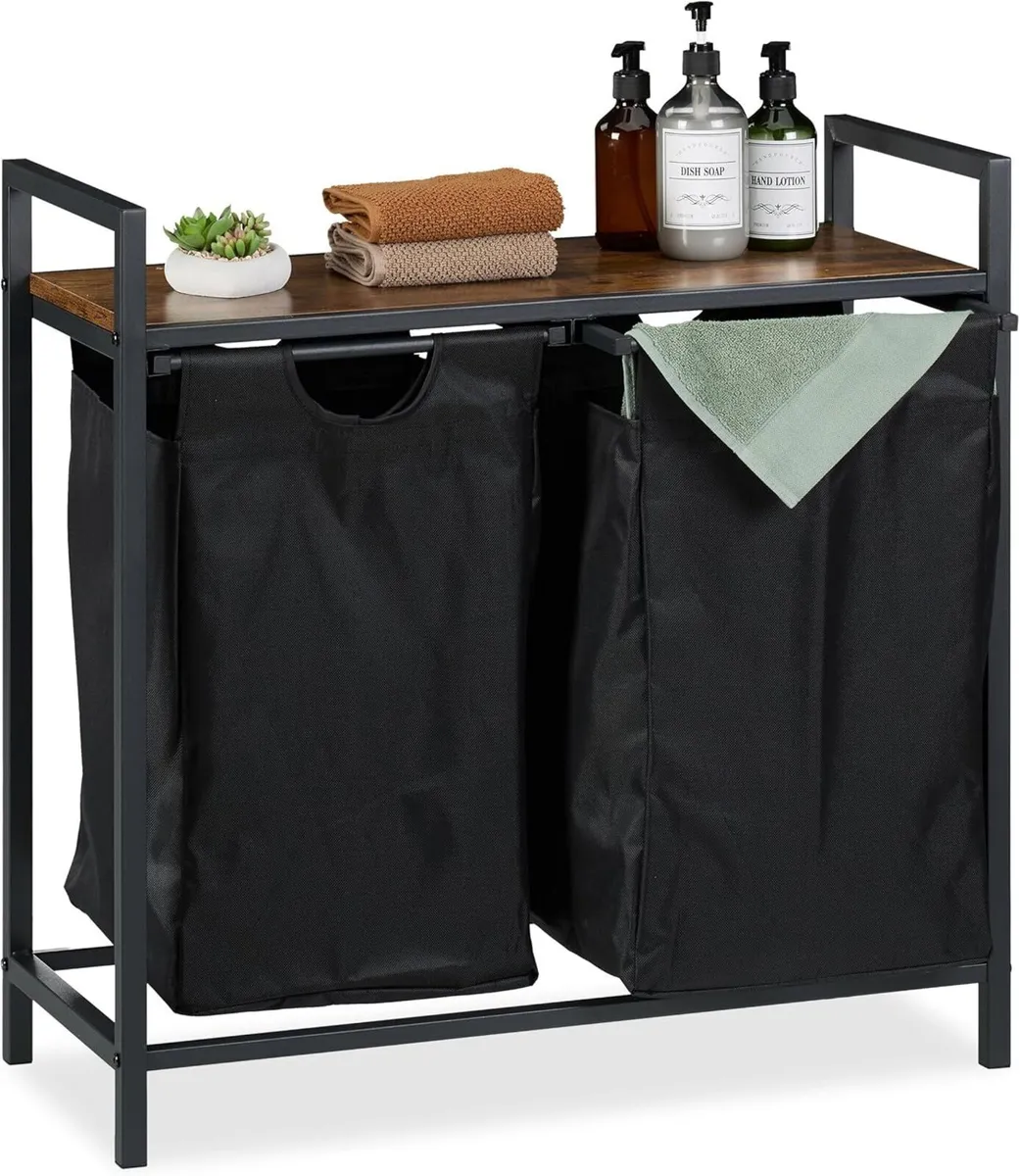 Laundry Basket HxWxD: 72 x 73 33 cm Bathroom Rack - Image 1