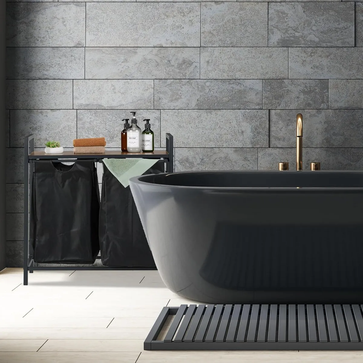 Laundry Basket HxWxD: 72 x 73 33 cm Bathroom Rack - Image 2