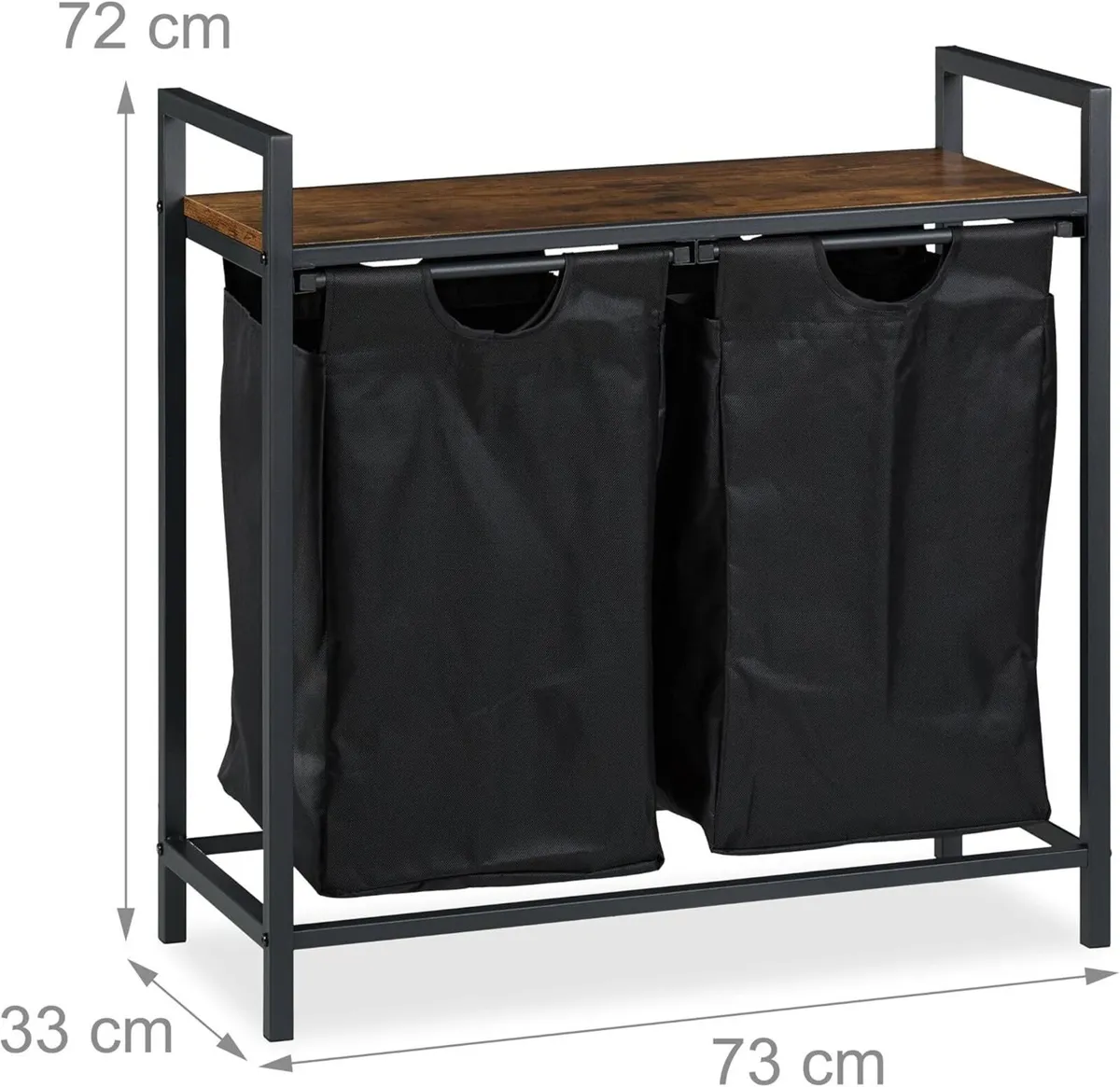 Laundry Basket HxWxD: 72 x 73 33 cm Bathroom Rack - Image 3
