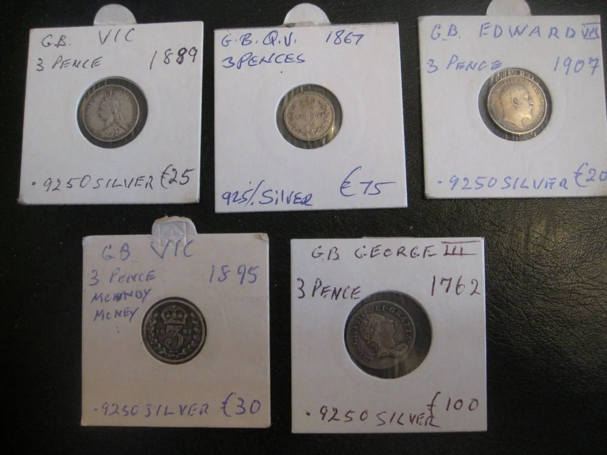 GB 3 Pence Coins - Various Prices - Image 1