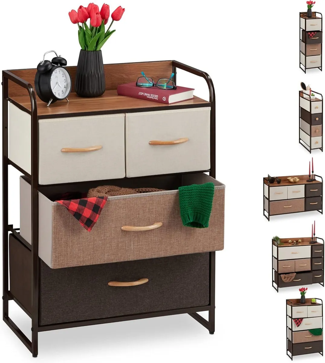 Dresser 4 Drawer Compartments with Shelf Folding - Image 1