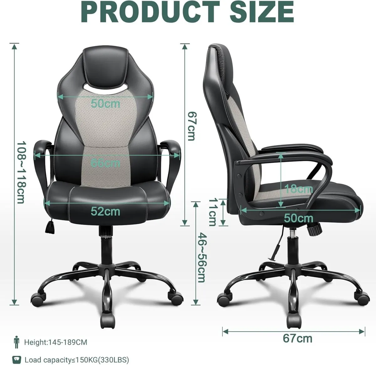 Office Chair High Back Ergonomic Racing-Style - Image 3