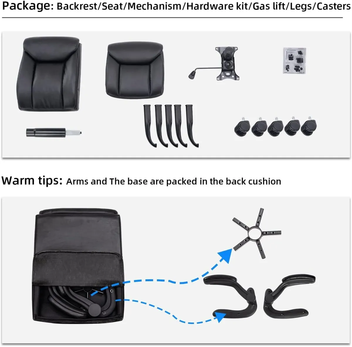 Ergonomic Leather Office Chair - High Back - Image 4