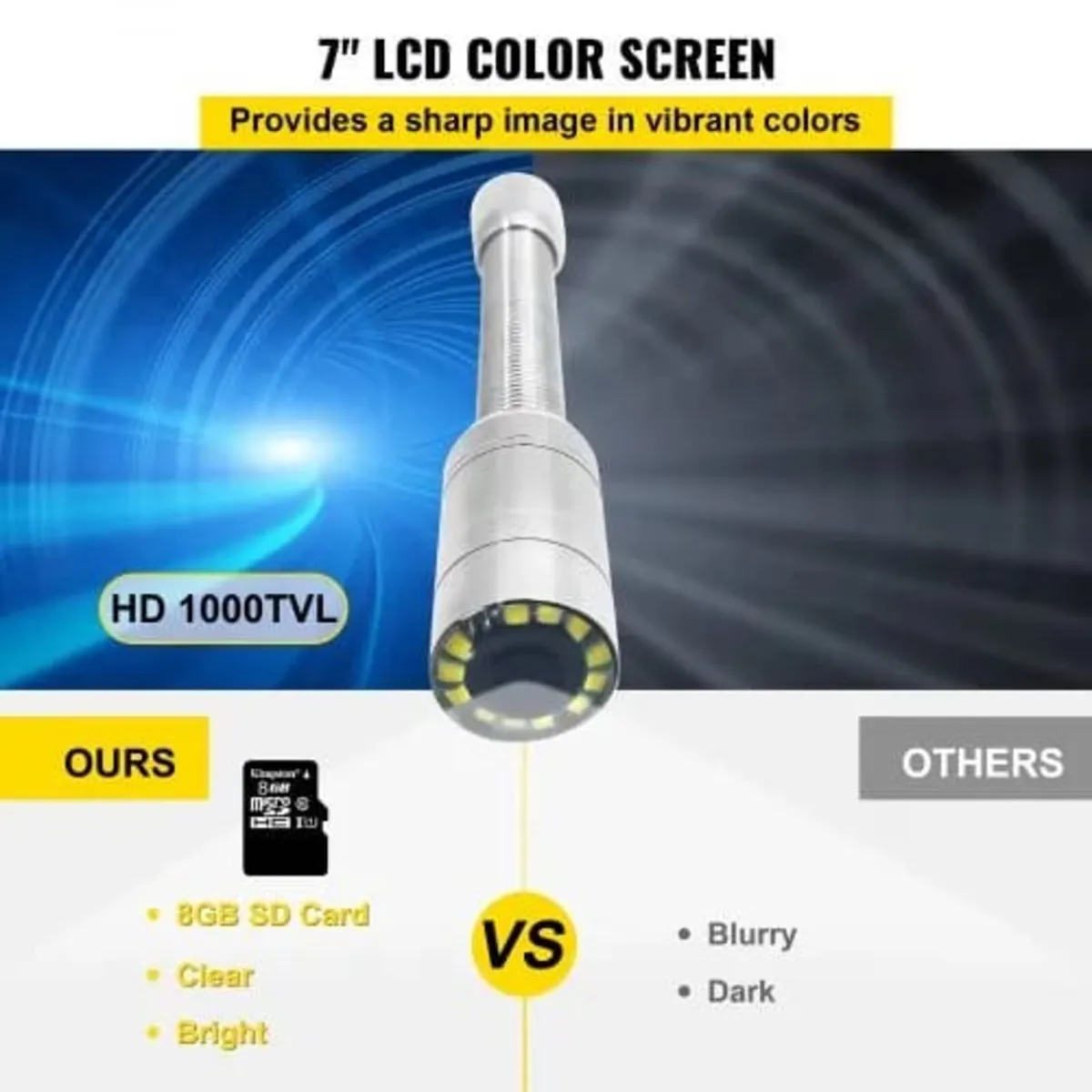 20M Sewer Inspection Camera 9 Inch Monitor LCD DVR - Image 3