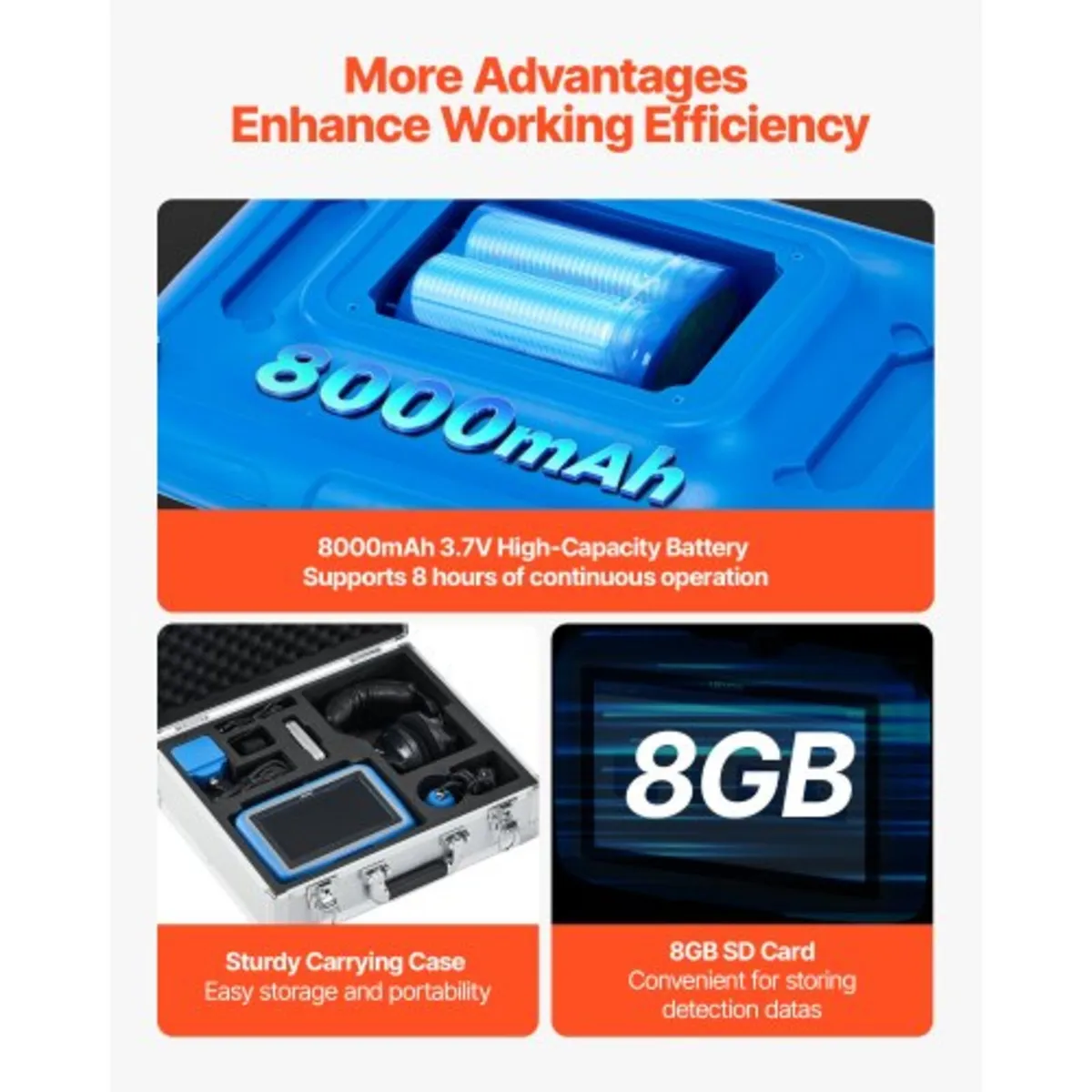 Pipe Water Leak Detector for Indoors, 1Hz-10000Hz, - Image 4